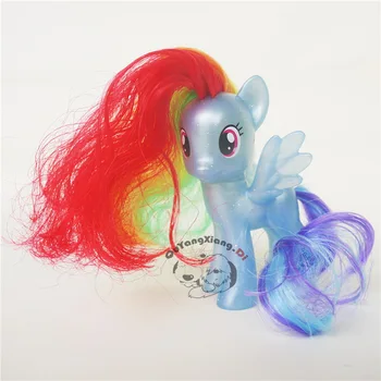 P8-046 Akčné Figúrky 8cm Malý Roztomilý Kôň Model Bábiky Rainbow Dash Brilantné Anime, Hračky pre Deti,