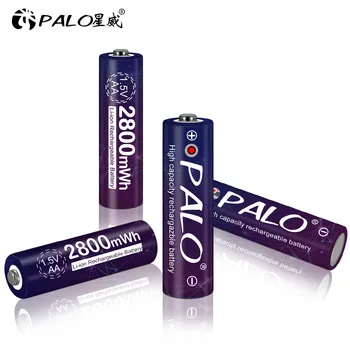 PALO 1,5 V AA Li-ion Nabíjateľnú Batériu AA 1,5 V 2800mWh lítium li-ion nabíjateľnú batériu, Bateria AA 1,5 V pre teplomer
