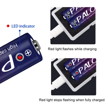 PALO originálne 2800mWh 1,5 V AA Li-ion batéria AA 1,5 V lítiové li-ion nabíjateľnú batériu, Bateria batérie pre kamery hračka