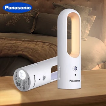 Panasonic Mini LED Baterka Senzor Camping Svetlo USB Nabíjateľné Magnetické Adsorpcie Nočné Svetlo