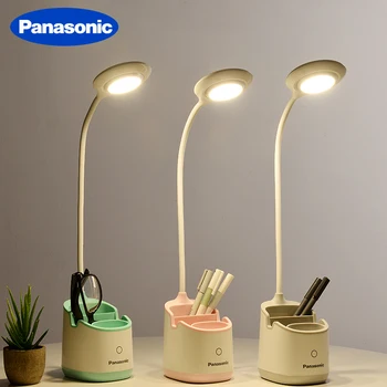 Panasonic USB Nabíjateľné LED Stolná Lampa Dotyk Stmievanie Úprava Tabuľky Čítanie pre Deti Deti Čítanie Štúdia držiak na Pero