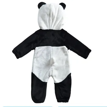 Panda Kigurumi baby Deti Cartoon Zvierat Cosplay Kostým Teplé Mäkké Flanelové Fantázie Onesie Cute pyžamo dieťa legrační karikatúra Kombinézu
