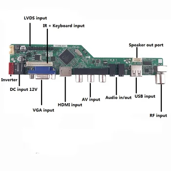 Panel Obrazovky držiak pre HSD101PWW1-A00 Radič rada ovládač rada LCD LED 1 280 X 800 diaľkové 40pin USB LVDS HDMI, VGA, AV TV56