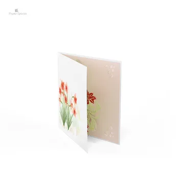 PAPIER SPIRITZ Daffodil 3D laser cut papier pop-up karty s prázdnu obálku pozvánky, pohľadnice, valentin dievča pozvanie