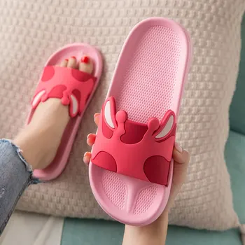 Papuče žien doma v lete kúpeľne s hrúbkou dna, protišmykové pánske sandále, rodičov a detí cartoon deti