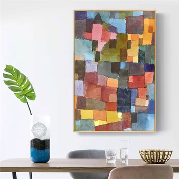 Paul Klee Klasické Abstraktný Štýl Moderné Dekorácie, Umelecké Plátno Tlačiť Maľovanie Plagátu obrazov na Stenu pre Obývacia Izba Domova
