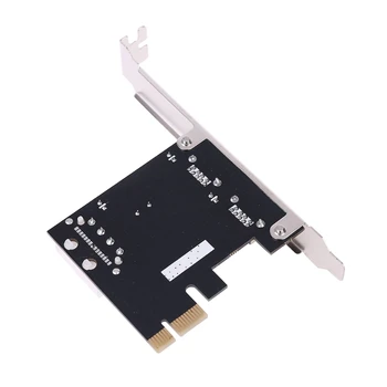 PCI-E slot karty PCI Express Duálne Porty USB 3.0 HUB Rozširujúca Karta Adaptéra Vysokej Rýchlosti s Nízkym Profilom Držiak
