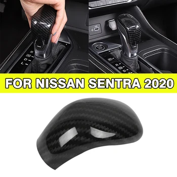 Pcmos Uhlíkových Vlákien Interiér Výstroj Vedúci Posunu Gombík Kryt Rukoväť vhodné Na Nissan Sentra 2020 Interiérové Lišty Samolepky Príslušenstvo