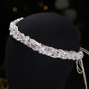 Pearl Hairband Nevesta Hlavu Šperky, Svadobné Doplnky Pearl Tiara hlavový most na Hlave, dámske Šperky