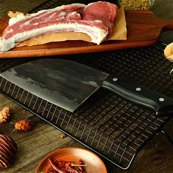 PEGASI All-tang kuchár nôž ručne kované high carbon composite steel kuchynský nôž rezací nôž na krájanie mäsa sekáčik