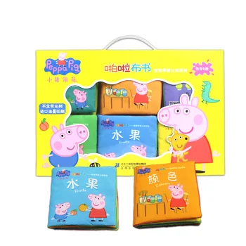 PEPPA pig dieťa handričkou knihy 6-12 mesiacov detí vzdelávacie hračky zvuk papier praskanie pre 0-3Y Začiatku Rozvoja Knihy Deti darček