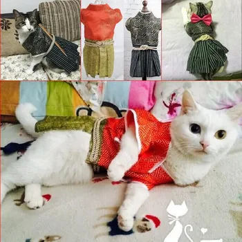 Pes, Mačka Oblečenie Japonský Samuraj Oblečenie Medvedík Pudel Sukne Cosplay Kimono Samuraj Šaty Pet SuppliesSpring Letné Oblečenie