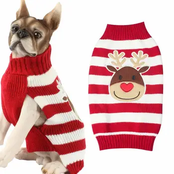 Pes Vianočný Sveter Oblečenie V Zime Teplé Spoločenské Šteňa Kabát, Bundu Pletenie Pulóver Kostýmy Oblečenie Pre Malé A Stredne Veľké Psy