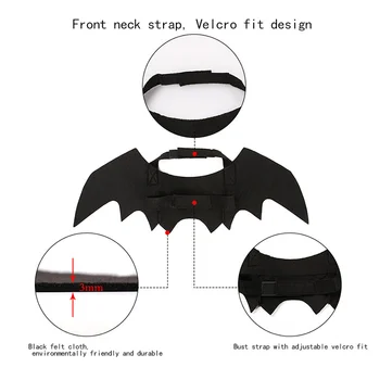 Pet, Pes, Mačka Bat Krídlo Cosplay Prop Halloween Bat Maškarný Kostým Oblečenie Krídla 88 Pre Kvapka Loď