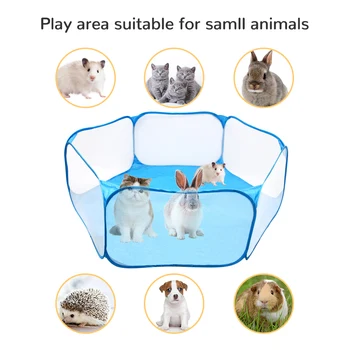 Pet Playpen Prenosné Otvoriť Vnútorný / Vonkajší Malé Zvieracie Klietky Hra Ihrisko Plot pre Škrečka A Guinea - Pigs