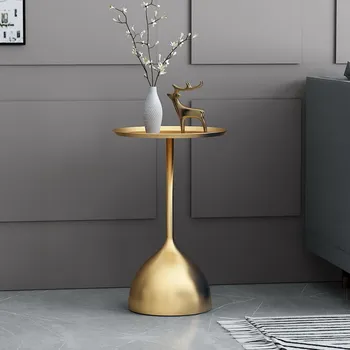 Pevné kovové podporu Nordic tvorivé mramoru malé čaj stôl vysokej teplote nano lak plavidlá, obývacia izba gauč strane tabuľky prostredie