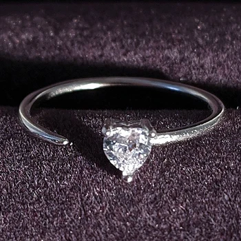 Pevné Skutočný Originál tuhé výrobky módne 925 sterling silver zásnubný prsteň pre ženy Jednoduché Krúžky R5628S