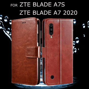 Peňaženka Prípade Pre ZTE Blade A7 2020 Kožené, Silikónové Prípade Držiteľa Karty PU Kože Flip puzdro Pre ZTE Blade A7s Stojaci Telefón Prípadoch