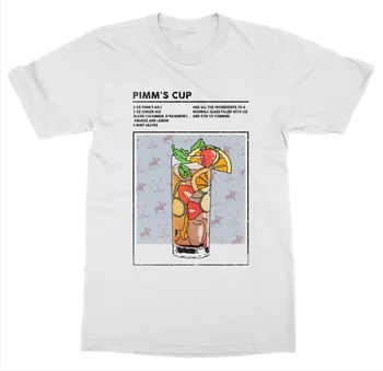 Pimm ' s Cup T-Shirt Miešaný Nápoj Koktail Alkoholu Barman Chlast Happy Hour Výstrel 2019 Módne Topy StreetWear t shirt Farbou