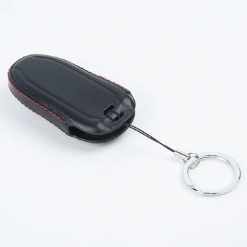 Ping pre Kľúča Vozidla puzdro Kožené Fob Pre Tesla Model S Black keychain Shell kryt Auto vonkajšie Príslušenstvo