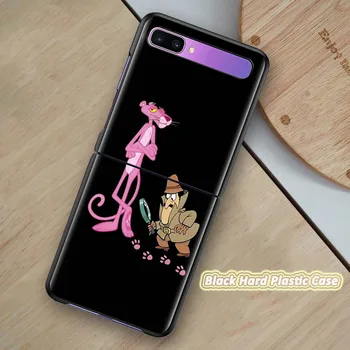 Pink Panther PC obal Pre Samsung Galaxy Z Flip 5G Čierny Tvrdý Plast Telefón Coque zloženie A Rozdelenie Shell Módne 2020 Shell