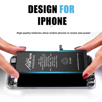 PINZHENG Batérie Pre iPhone 6S 6 7 8 X Plus Náhradné Vysoká Kapacita Batérie Telefónu, Pre iPhone 5 5S SE XR XS 11 Pro Max Batterie