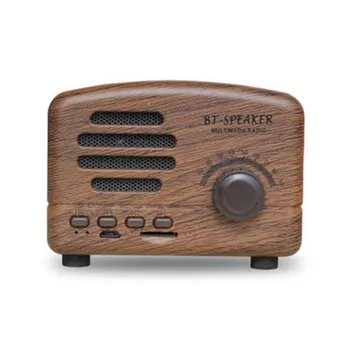 Pitná Vintage Retro Rádio FM Bezdrôtové Bluetooth Stereo Mini Reproduktor, Podpora TF Kariet USB Domáce Cestovné Nabíjateľná Rádio