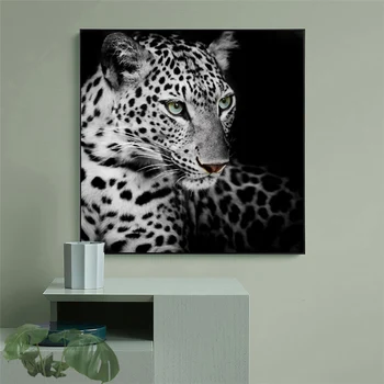 Plagát Čiernej a Bielej Zvierat Plagáty a Vytlačí Plátno na Maľovanie Abstraktné Leopard Stenu Obrázok Vytlačí pre Obývacia Izba Domova
