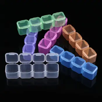 Plastové 28 Mriežky Prázdne Úložný Box Nail Art Drahokamu Šperky Korálky Displej Prípade Organizovať
