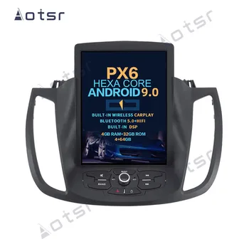 Plazmové Obrazovky android9.0 PX6 Tesla štýl 4+128GB Auta GPS Navigácie Pre Ford KUGA, 2013+ Auto rádio magnetofón magnetofón DSP