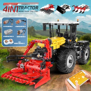 PLESNE KRÁĽ Auto RC Traktor Fastrac 4000er Nastaviť MOC-25371 Stavebné kamene, Tehly Deti Vzdelávacie Hračky, Vianočné Darčeky