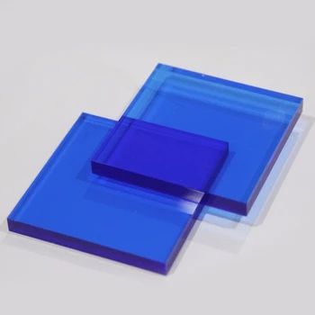 Plexisklo List Transparentné, Jasné Modré Extrudované akrylátové dosky organické polymetylmetakrylát 3 mm 5 mm 8 mm hrúbky 200*200 mm