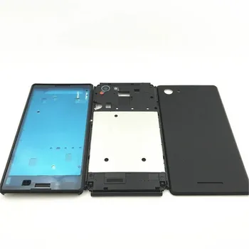 Plný Bývanie Pre Sony Xperia E3 D2203 D2206 D2202 Kryt Batérie Späť Zadné Dvere Bývanie Prípade, +LCD Stredný Rám Chasis