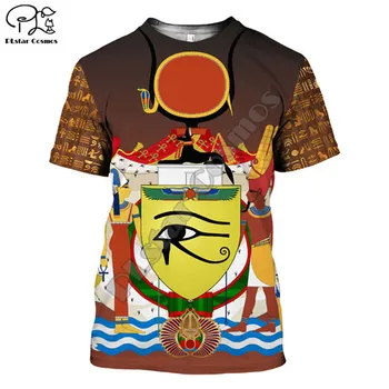 PLstar CosmosHorus Dávnych Horus Egyptský Boh Eye of Pharaoh Egypt Anubis tvár 3dPrint T-shirt Muži/Ženy Unisex Streetwear S-8