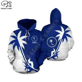 PLstar Vesmíru 3DPrint Tribal Chuuk Polynézskej Tropické Kvety Ibišteka Tetovanie Harajuku Streetwear Zábavné Unisex Zip Hoodies-a39