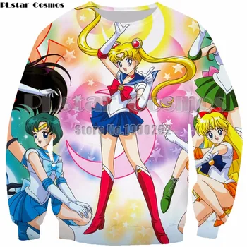 PLstar Vesmíru Anime Sailor Moon mikina žien 3d hoodies pulóver tlač cartoon vmi