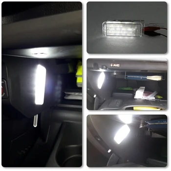 Plug-N-Play, Xenon White Led Rukavice Box Svetlo Lampy Na Peugeot 1007 206 306 307 308 Pre Citroen C2 C3 C4 C5 C6 C8 XSARA PICASSO