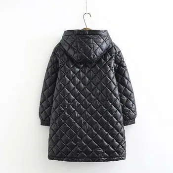 Plus Veľkosť 3XL-5XL dámske Zimné Parkas Black Kapucňou Teple Polstrovaný Zimné Kabáty Bežné Zosilnené vrchné oblečenie kabát ženy