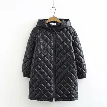 Plus Veľkosť 3XL-5XL dámske Zimné Parkas Black Kapucňou Teple Polstrovaný Zimné Kabáty Bežné Zosilnené vrchné oblečenie kabát ženy