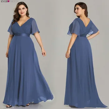 Plus Veľkosť Večerné Šaty Dlhé, Niekedy Celkom Nový Prašnom bez Rukávov Modrá tvaru Lacné Letné Formálne Šaty 2020 Župan Soiree Dubaj