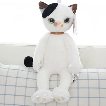 Plyšové hračky mačka roztomilý kreslený bábiky sú čierna a šedá a biela deti tvorivú dovolenku dary