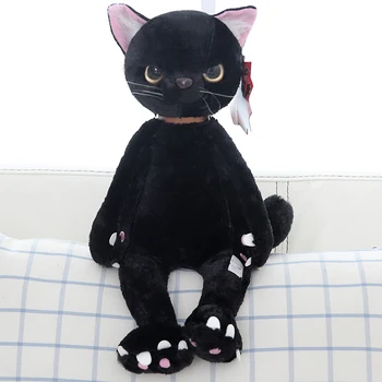 Plyšové hračky mačka roztomilý kreslený bábiky sú čierna a šedá a biela deti tvorivú dovolenku dary