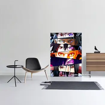 Plátno Anime Naruto oči, Obrázky, Domáce Dekorácie, Obrazy Plagát HD Vytlačí Wall Art Modulárny Obývacia Izba Rámovanie