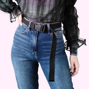 Plátno pás bez kovových chlapci a dievčatá dlho ceinture femme džínsy pásy pre ženy taktické armády cinturon mujer 2020 opasok