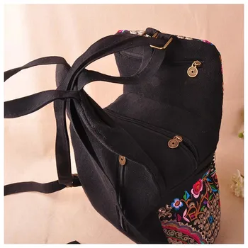Plátno výšivky Etnických batoh ženy ručné kvet Vyšívané Taška Cestovné Tašky aktovka batohy 2020 Nové рюкзак #May19