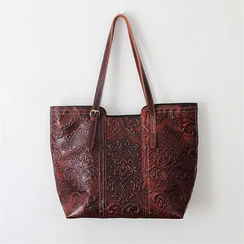 PNDME vintage originálne kožené dámske kabelky veľkú kapacitu žien tote taška cez rameno hovädzej kože ručne razené nákupní taška