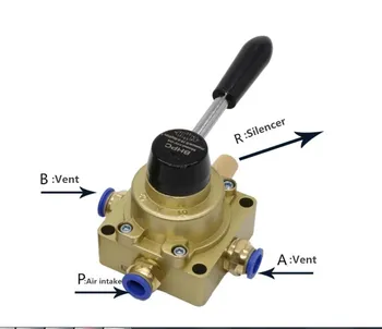 Pneumatický spínač tri-štyri pozície-spôsob ručného ventilu HV-02/HV-03/HV-04/HV200-02/HV200D/HV200B ručný ventil, vzduchový ventil