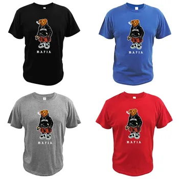 Pobrežie Mafia T Shirt Brooklyn Projekty Vtipné Tričko Medveď Bavlna Mäkký Priedušný Kvalitný Čaj Topy