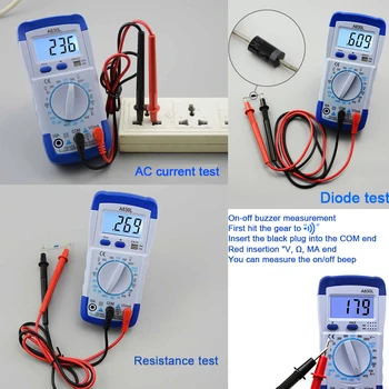 Podsvietenie A830L LCD Digitálny Multimeter Elektrické Ammeter Voltmeter Tester Meter Ručné DC AC Napätie Diódy Freguency Multimetro
