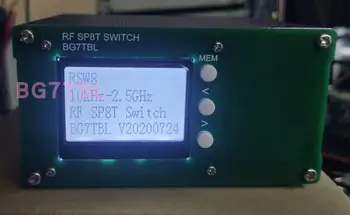 Podľa BG7TBL LCD 10KHz-2,5 GHz SP8T jednopólové osem-hodiť prepínač, CNC prepnúť program-riadený prepínač, 8 1 vyberte položku prepnúť